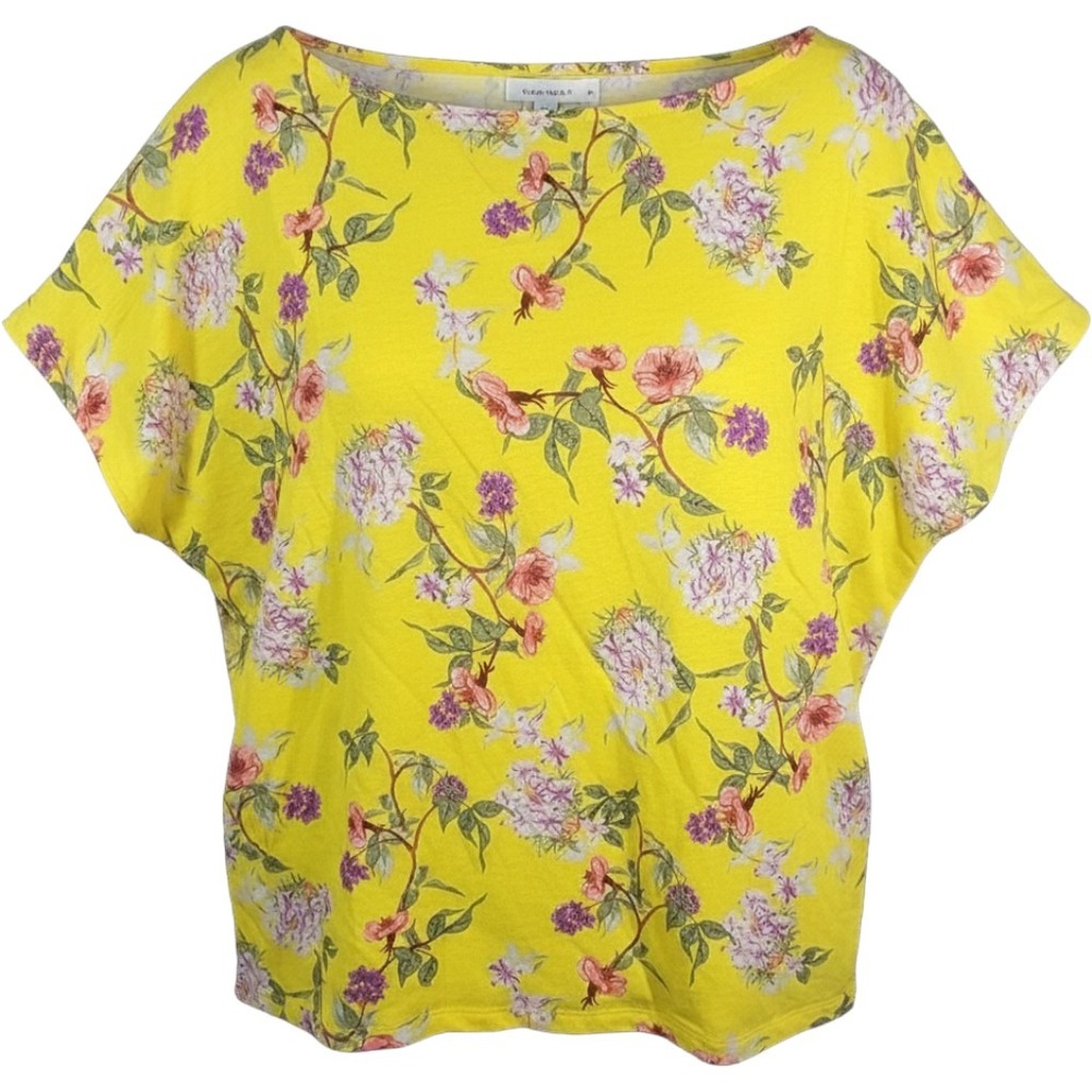 $90 Lauren RALPH LAUREN Womens Yellow Floral Linen Shirt, Size 2X- NWT